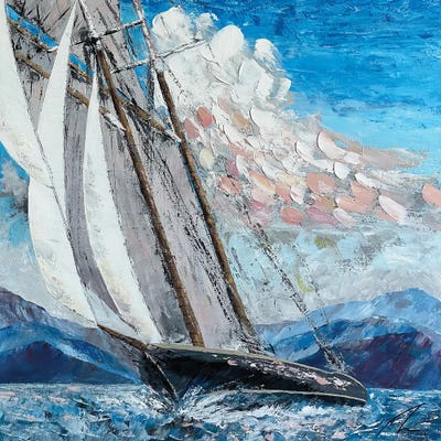 Schooner Columbia by Koorosh Nejad canvas print