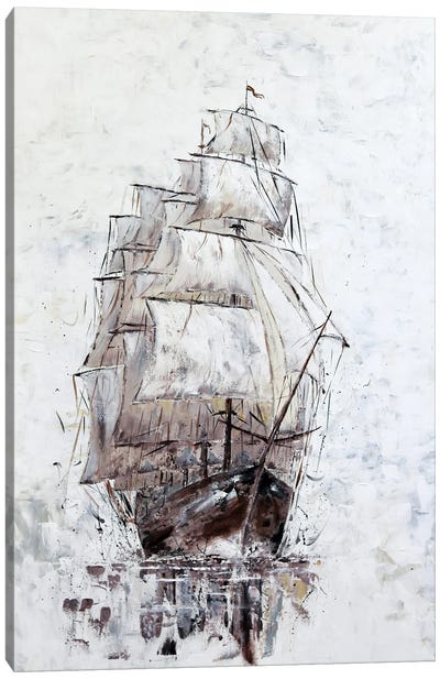 Old sailing boat Canvas Art Print - Koorosh Nejad