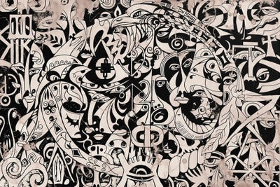 The Earth - Ancient Romans Water Colour Theme by Koorosh Nejad canvas print