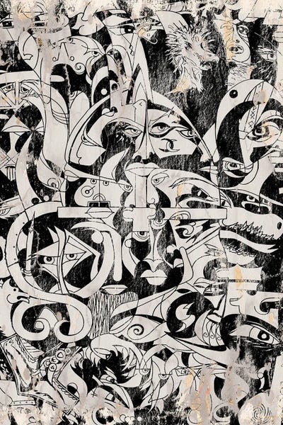 Vikings and Celtic - Khaki by Koorosh Nejad canvas print