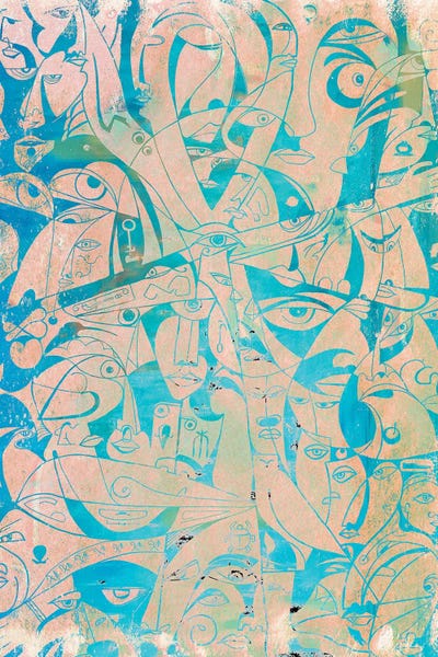 Koorosh Nejad: Egypt in symbols - blue shiny by Koorosh Nejad