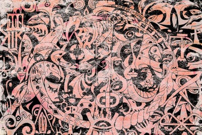 Romans Pink Red Peach by Koorosh Nejad canvas print