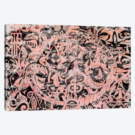 Romans Pink Red Peach Canvas Print #KOO52} by Koorosh Nejad Canvas Artwork
