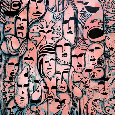 Roots Pink by Koorosh Nejad canvas print