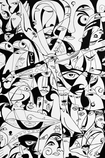 Cubist Visage: The Life - Ancient Egypt by Koorosh Nejad