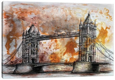 Tower Bridge Canvas Art Print - Koorosh Nejad