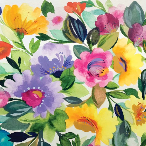 Herbs: Lavender Zinnias II by Kim Parker