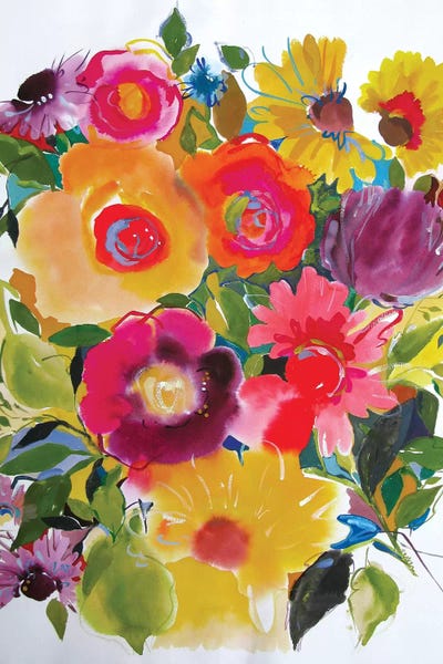 Nature Close-Ups: Purple Zinnias by Kim Parker