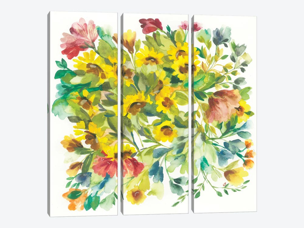 Winter Bouquet by Kim Parker 3-piece Canvas Print