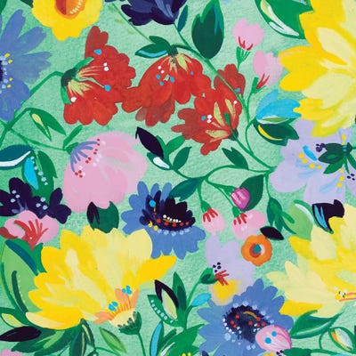 Mint Garden I by Kim Parker framed canvas print