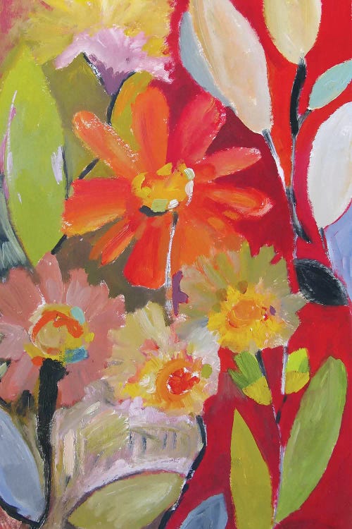 Red Zinnia by Kim Parker wall art