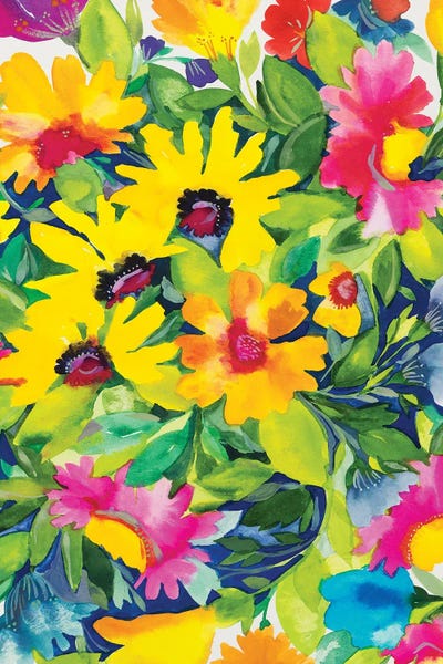 Summer Bouquet by Kim Parker framed canvas print