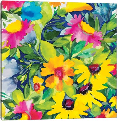 Summer Bouquet Detail Canvas Art Print - Kim Parker