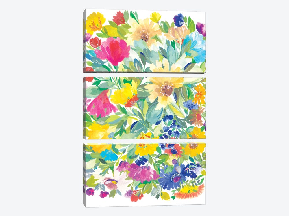 Meadow Bouquet by Kim Parker 3-piece Canvas Print