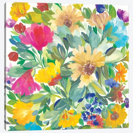 Meadow Bouquet Detail Canvas Print #KPA160} by Kim Parker Canvas Artwork