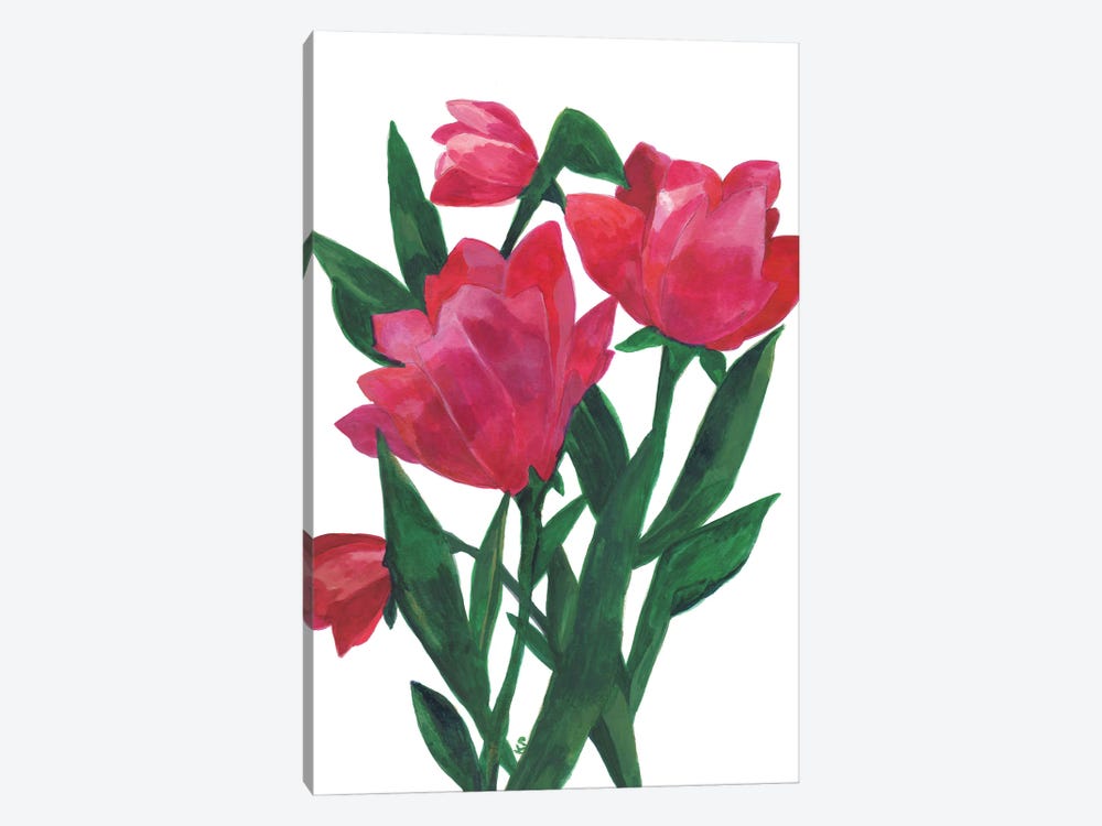 Pink Tulips 1-piece Canvas Print