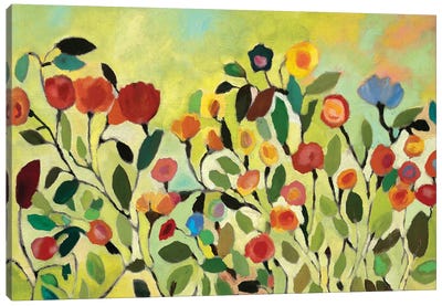 Wild Field Canvas Art Print - Wildflowers