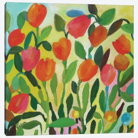 Tulip Garden Canvas Print #KPA23} by Kim Parker Canvas Art
