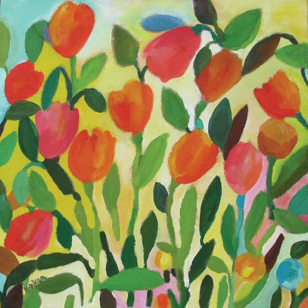 Kim Parker: Tulip Garden by Kim Parker