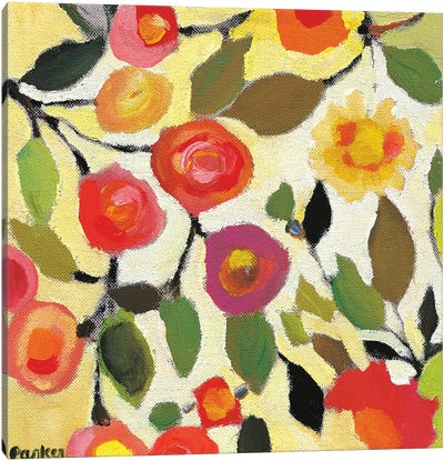 Floral Tile II Canvas Art Print - Kim Parker