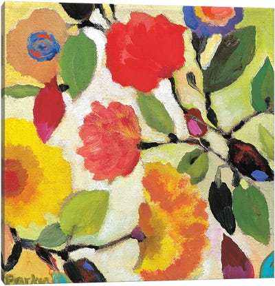 Floral Tile III Canvas Art Print - Kim Parker