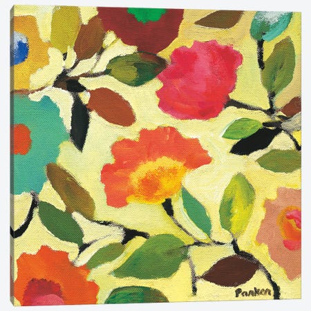 Floral Tile IV Canvas Print #KPA252} by Kim Parker Canvas Wall Art
