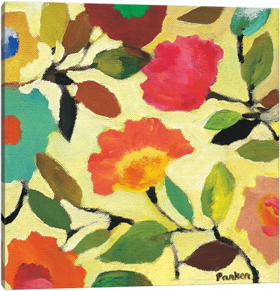 Floral Tile IV Canvas Art Print - Kim Parker