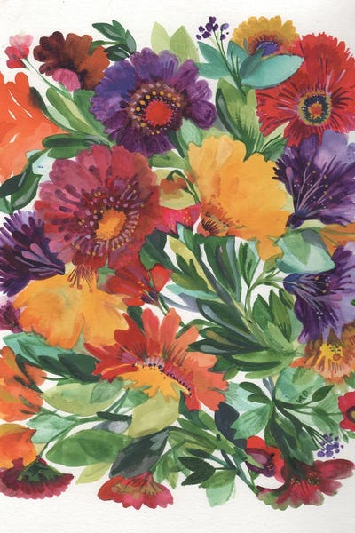 Zinnias: Summer Zinnias by Kim Parker