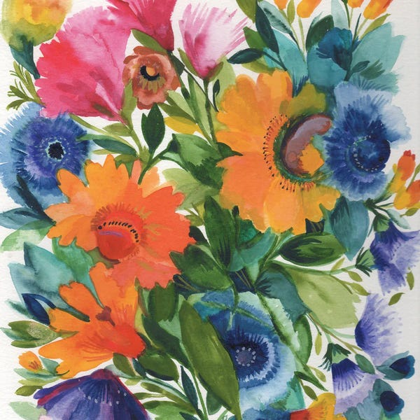 Anemones: Blue Anemones by Kim Parker