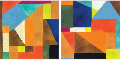 Brussels Diptych by Kim Parker multi panel art