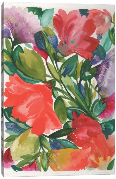Orange Hibiscus Canvas Art Print - Kim Parker