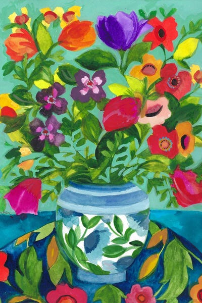 The Blue Room by Kim Parker framed canvas print