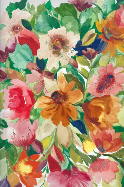 Autumn Garden Bouquet by Kim Parker framed canvas print