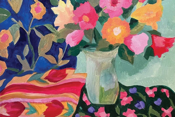 Botanical Still Life: In The Mint Room by Kim Parker