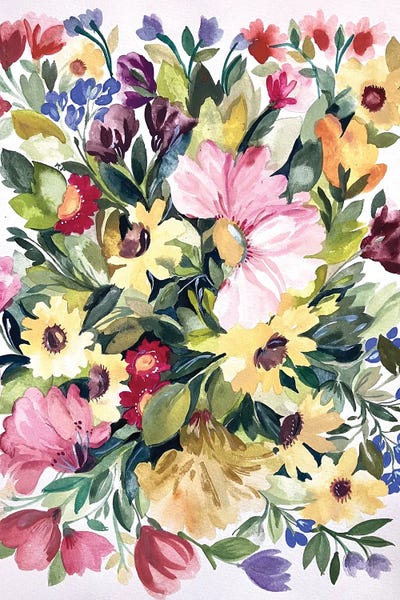 Wildflowers II by Kim Parker framed canvas print