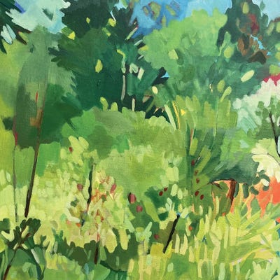 Sunlit Meadow by Kim Parker framed canvas print