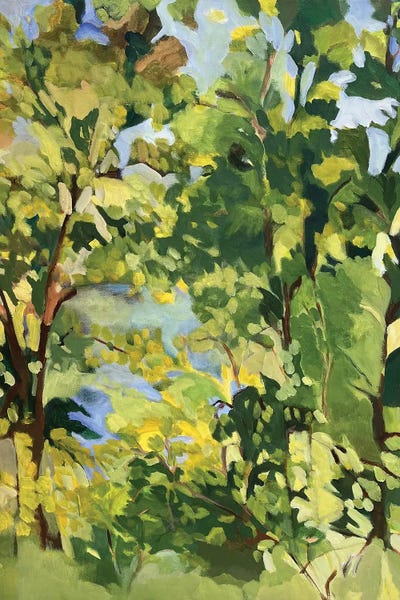 Kim Parker: Lake Through The Trees by Kim Parker