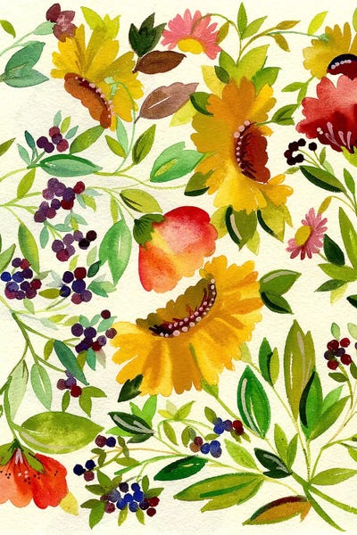 Sunflowers by Kim Parker framed canvas print