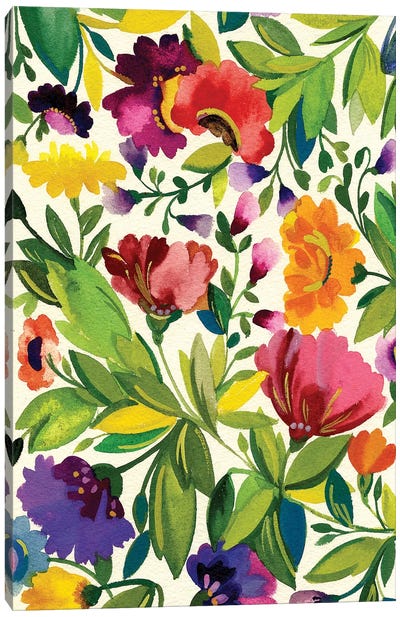 September Bouquet Canvas Art Print - Floral & Botanical Patterns