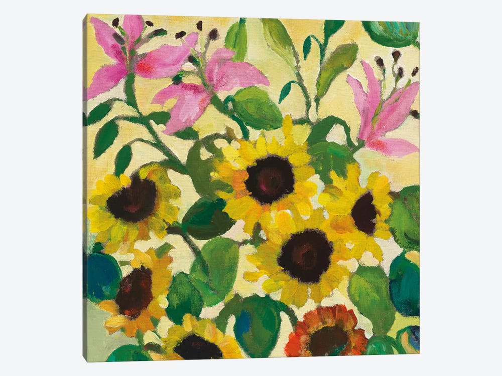 Sunflowers & Lilies by Kim Parker 1-piece Canvas Art