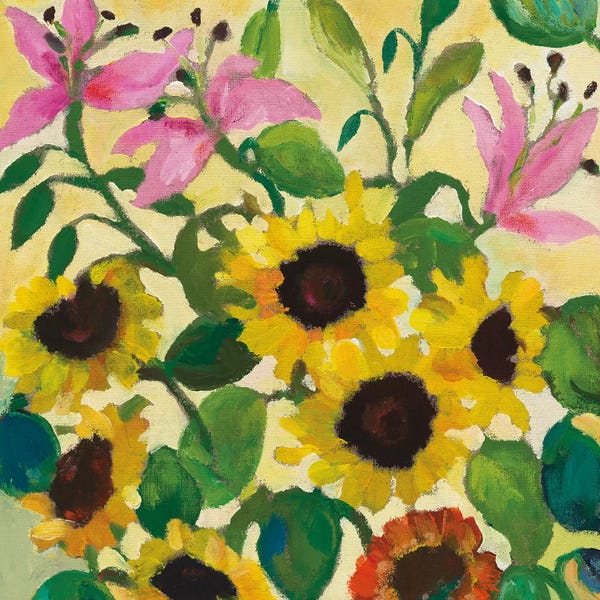 Hibiscuses: Sunflowers & Lilies by Kim Parker