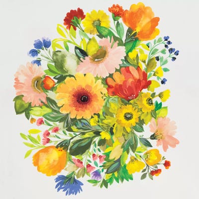 September Garden Bouquet by Kim Parker framed canvas print