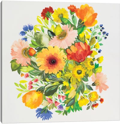 September Garden Bouquet Canvas Art Print - Kim Parker