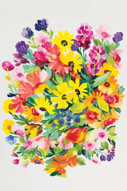 Snapdragons & Zinnias by Kim Parker wall art