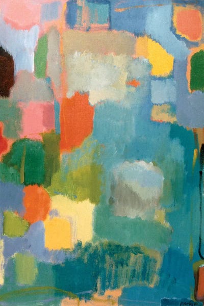 Color Essay In Turquoise by Kim Parker framed canvas print