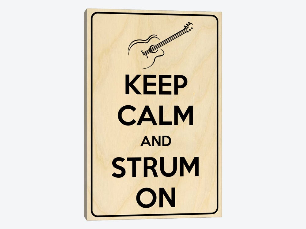 Keep Calm & Strum On by 5by5collective 1-piece Canvas Art Print