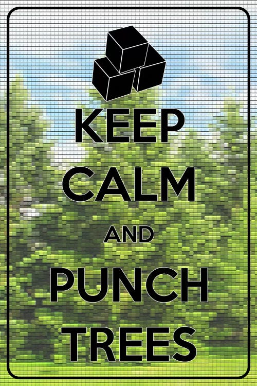 Keep Calm & Punch Trees by Unknown Artist wall art