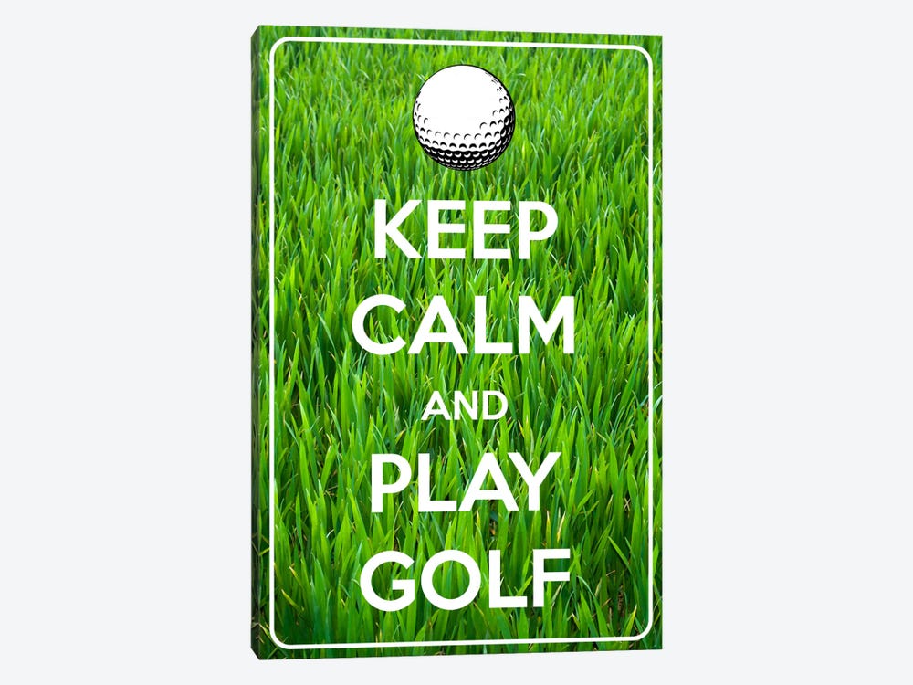 Keep Calm & Play Golf by 5by5collective 1-piece Canvas Art Print