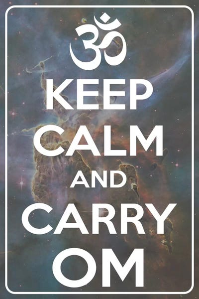 Keep Calm & Carry Om by Unknown Artist canvas print
