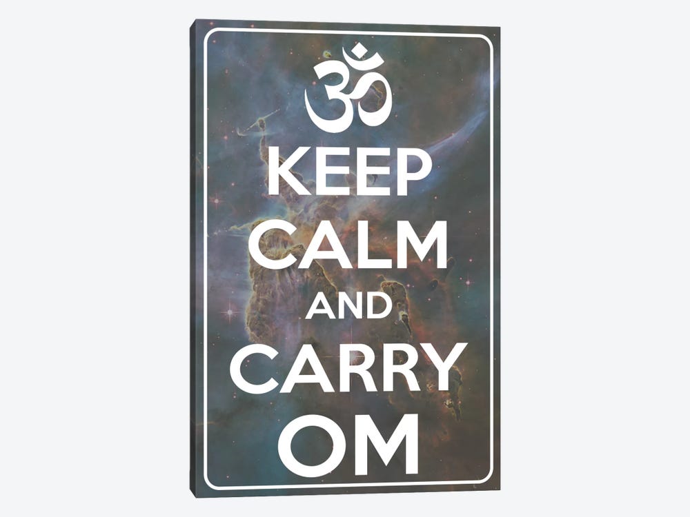 Keep Calm & Carry Om by Unknown Artist 1-piece Canvas Art